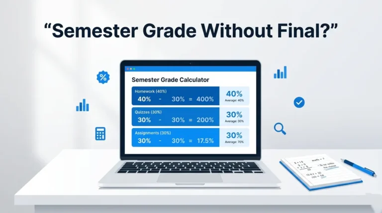 Calculate Semester Grade Without Final